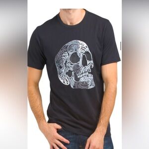 Robert Graham Men’s Skull Maze T-shirt Size L Black